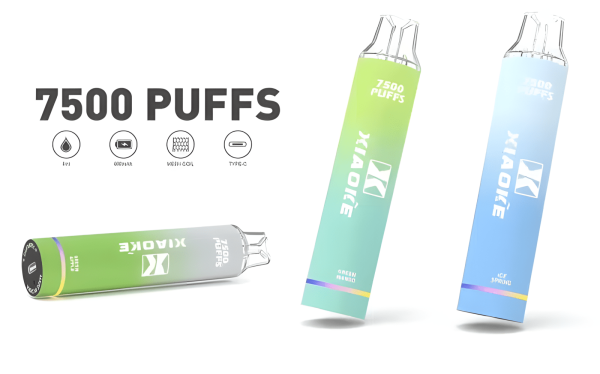 xiaoke 7500 puffs 梟客一次性電子煙 3% 尼古丁 大容量拋棄式煙桿