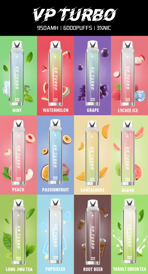 VP Turbo 6000 Puffs 長續航 拋棄式電子煙 一次性霧化桿