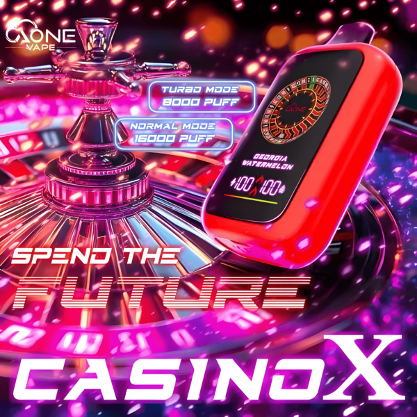 AONE VAPE – CasinoX 16000口 全彩螢幕 賭場一次性拋棄式電子煙 現貨