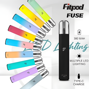 FITPOD Fuse主機｜通用 RELX 4代 / 5代 煙彈｜380mAh Type-C 快充  輕巧彩燈款煙桿