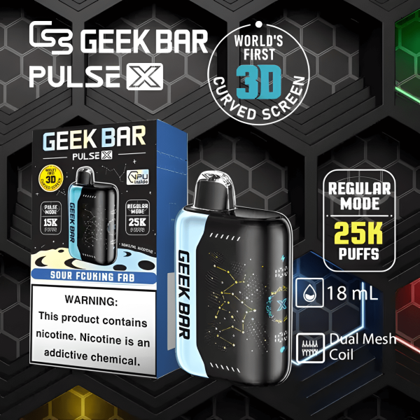 GEEK BAR Pulse X 25000 Puffs 一次性電子煙 拋棄式霧化棒 5% 尼古丁 美歐爆款