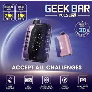 GEEK BAR Pulse X 25000 Puffs 一次性電子煙 拋棄式霧化棒 5% 尼古丁 美歐爆款