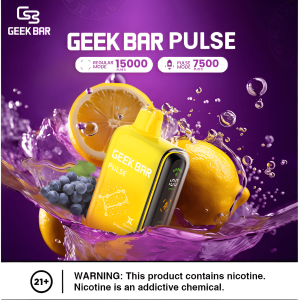 Geek Bar Pulse 15000 Puffs 5% 尼古丁 650mAh 可充電 拋棄式電子煙 歐美爆款