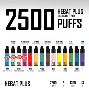 【Hebat喜貝】喜貝抛棄式電子煙/Hebat一次性電子煙/PLUS大容量2500口/長效電池 高品質煙油/台灣電子煙批發