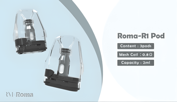 Roma R1 空煙倉、一組3個 2ml容量 、防漏設計、小蠻牛主機通用