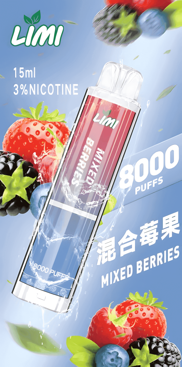 Limi 8000 Puffs 15ml 超長續航 拋棄式電子煙  台灣現貨 711到付