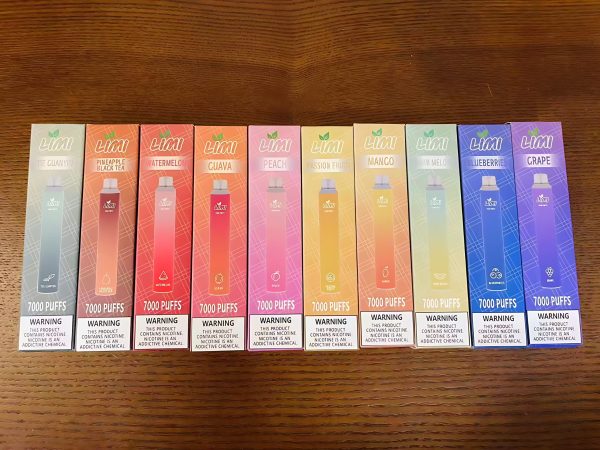 LIMI 7000 PUFFS 發光拋棄式電子煙 長續航 多口味 台灣一次性電子煙推薦