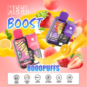 MEEL BOOST 8000口 一次性電子煙  油量顯示屏幕  麻將拋棄式電子菸 大容量 台灣電子煙批發 711到付