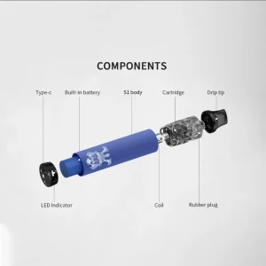 將軍S1 DISPOSABLE BARS 一次性註油2ml 容量電子煙主機 拋棄式電子煙 可重複註油 台灣電子煙批發