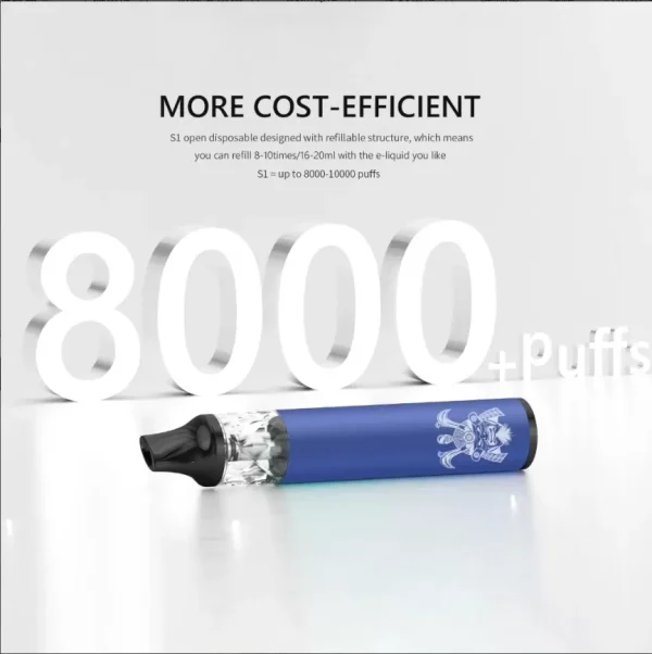 將軍S1 DISPOSABLE BARS 一次性註油2ml 容量電子煙主機 拋棄式電子煙 可重複註油 台灣電子煙批發