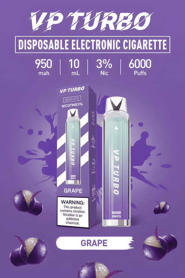 VP Turbo 6000 Puffs 長續航 拋棄式電子煙 一次性霧化桿