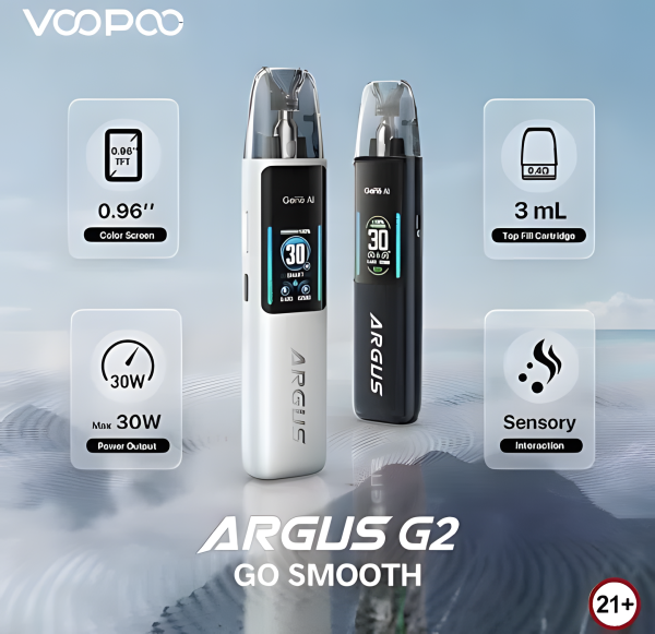 VOOPOO ARGUS G2 30W 主機評測：1000mAh 續航、5-30W 自由調功與 OLED 智能顯示